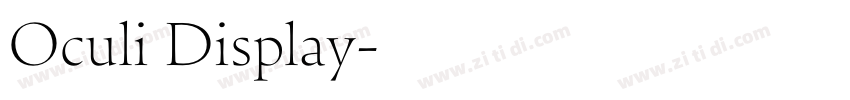 Oculi Display字体转换